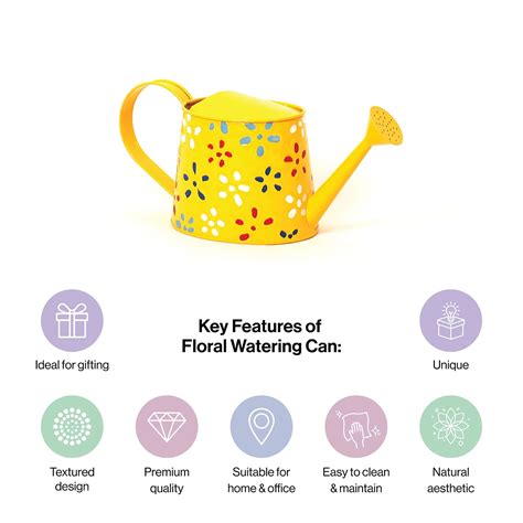 Traditional Watering Can in Floral Print yellow | ThreadVibe Living