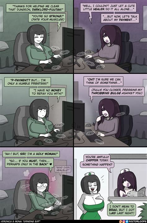 Veronica and Mona: Grinding Exp by DoctorLoops on DeviantArt