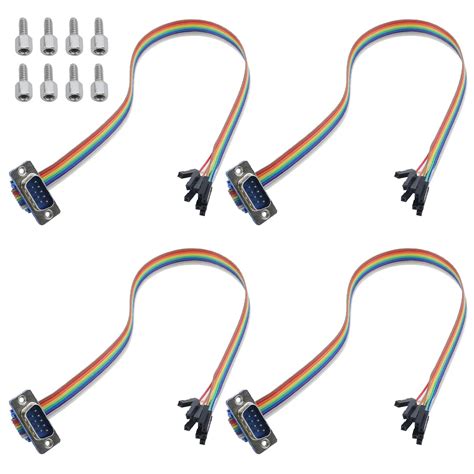 Antrader 30CM/1Ft RS-232 Serial Cable 9 Pin DB9 Male Gender Changer ...