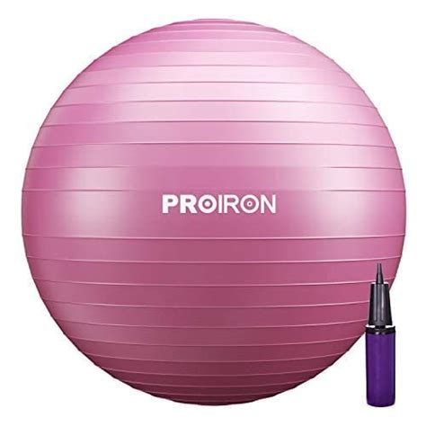 Buy PROIRON Gym Ball - 55cm RED Exercise Ball with Pump, Pregnancy Ball ...