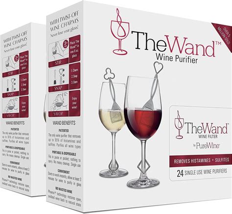 PureWine Wine Wands Purifier, 48 Wine Filters Remover Histamines Sulfite - Ma... | eBay