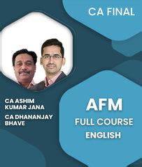 CA Final AFM/SFM Video Lectures in English by Top Faculties