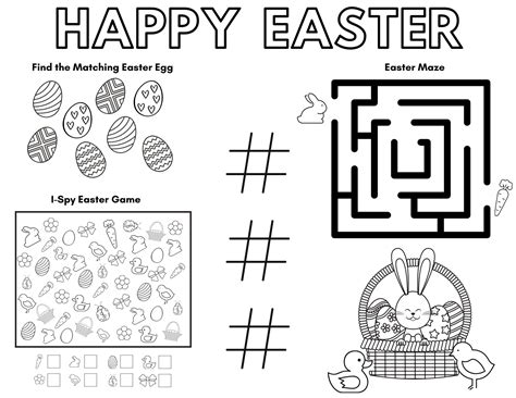 Free Easter Activity Sheets For Kids