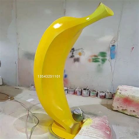 商场仿真水果雕塑摆件-玻璃钢轻质量水果雕塑-大型小型香蕉雕塑-水果蔬菜雕塑-曲阳县建宾雕刻厂