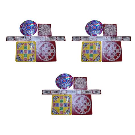 Buy Pepper Agro Assorted Pack of Rangoli/Kolam Stickers - Set of Three ...