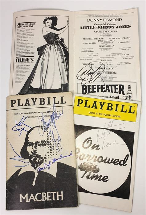 Lot Detail - Collection of Signed Playbills & Paper Ephemera (150+)