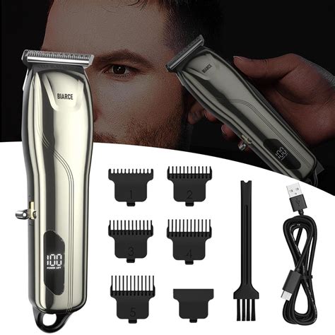 Cheap Hair Clippers Cordless Rechargeable Hair Trimmer LED Display ...