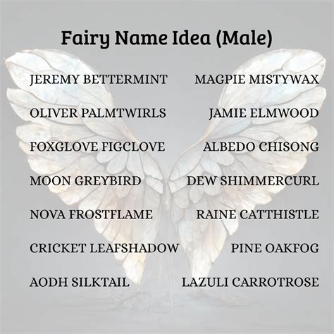 Fairy Name Idea (Male) di 2025 | Nama