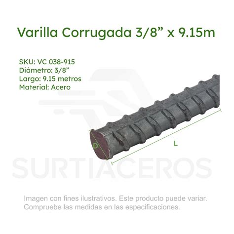 Varilla corrugada 1/2″ x 9.15 m – Surtiaceros