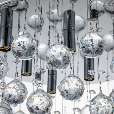 Oukaning 20-in 6-Light Polished Stainless Steel LED Flush Mount Light ...