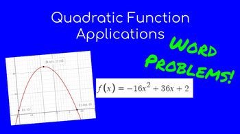 Image result for Quad Function Word Problems