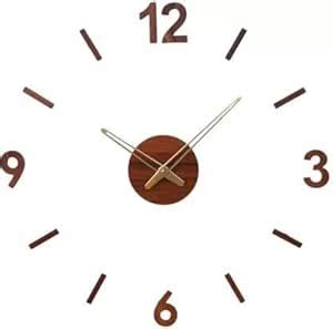 Buy INLERA Wooden Analog 70 cm X 70 cm Wall Clock (Brown, Without Glass ...