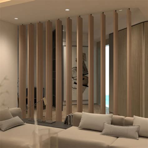 Floor to ceiling wood slat dividers with rotational base – Artofit