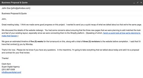 Email Recap Template