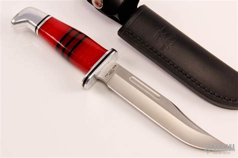 Buck Knives 119 Special Red Lucite Fixed Blade Knife 75th Anniversary W ...