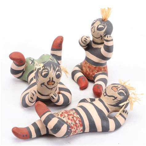 *** Naranjo Santa Clara Pueblo Pottery Koshare Figures ...