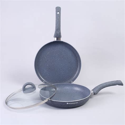 Buy Wonderchef Granite Non-Stick Cookware Set with Lid Grey, 2 Piece Online