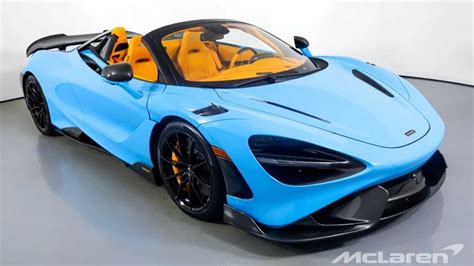 MSO Fistral Blue Over Orange 2022 McLaren 765LT Spider For Sale
