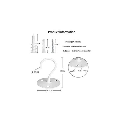 Buy Ceiling Hooks for Hanging Plants - Metal Heavy Duty Wall Mounted ...