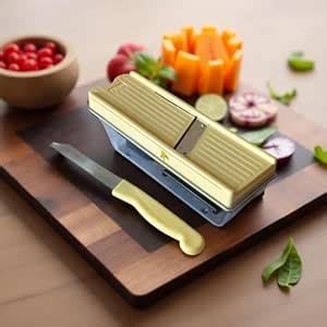 Vegatable Slicer Adjustable with Free Laser Edge Knife,Dual Stainless ...