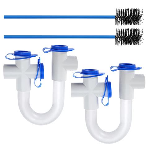 2Pack 3/4" Standard Condensate Trap with 17" Cleaning Brush PVC ...