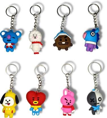 The K Fandom BT21 Keychain - Pack of 8 Keychains (All BT21 Characters ...