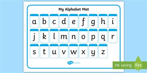 Cursive A-Z Alphabet Mat (Letters Only) (teacher made)