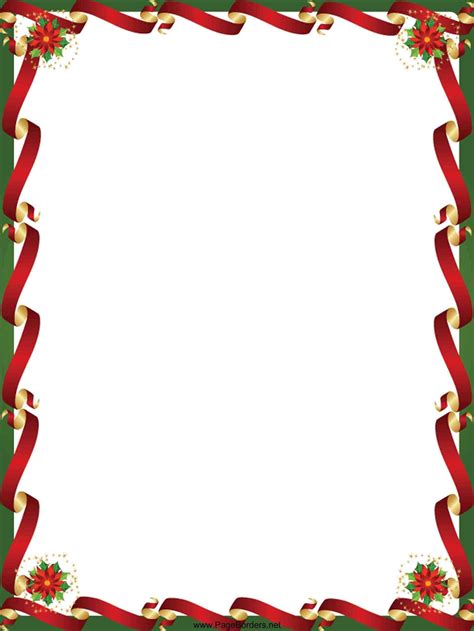 Christmas Border Word Template - Newtemplate.my.id