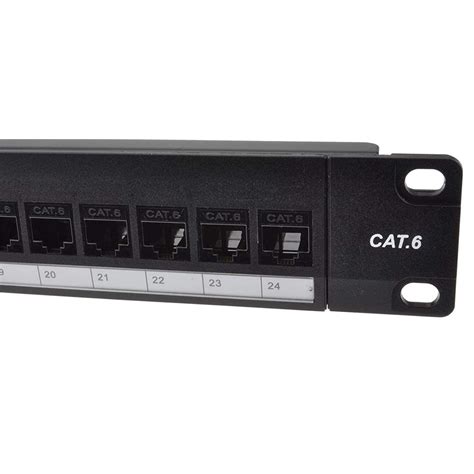 Buy 24 Port CAT6 RJ45 Through Coupler Patch Panel with Back Bar, Wall ...
