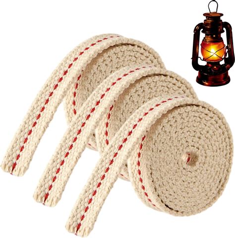 kuou Lamp Wicks, 2 Rolls Flat Cotton Wicks 3/4 Inch Oil Lantern Wick ...