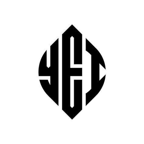 Design de logotipo de letra do YEI em círculo com forma de círculo e ...