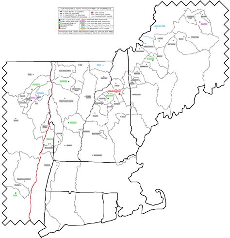 Northeast States Printable Labeled Map Of State