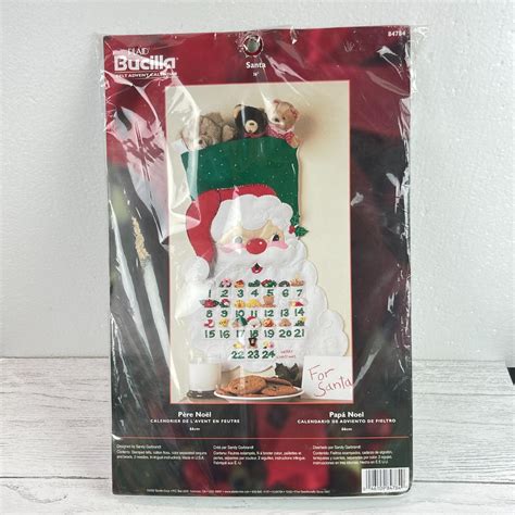 Plaid Bucilla Felt Advent Calendar Santa Kit Christmas 84784 for sale ...