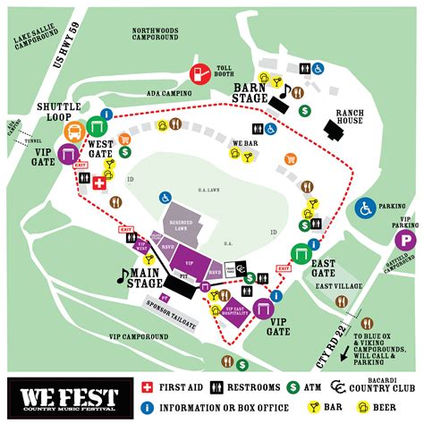 Maps, Directions & Parking - WE Fest Country Music Festival