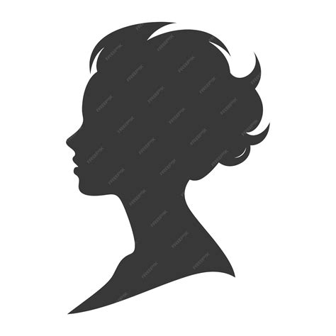 Premium Vector | Silhouette women head thick black color only
