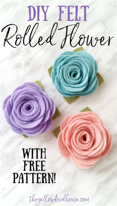How to Make Felt Flowers - DIY with free printable pattern