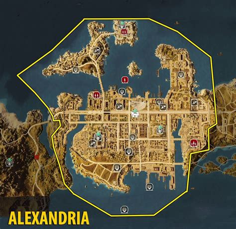 Assassin's Creed Origins Alexandria Map
