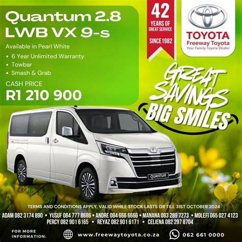 Toyota Quantum on Special – Freeway Toyota Johannesburg – Best deals on Toyota Corolla, Toyota C ...