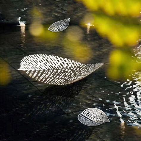 不锈钢树叶雕塑 水景金属镂空叶子摆件 - 知乎