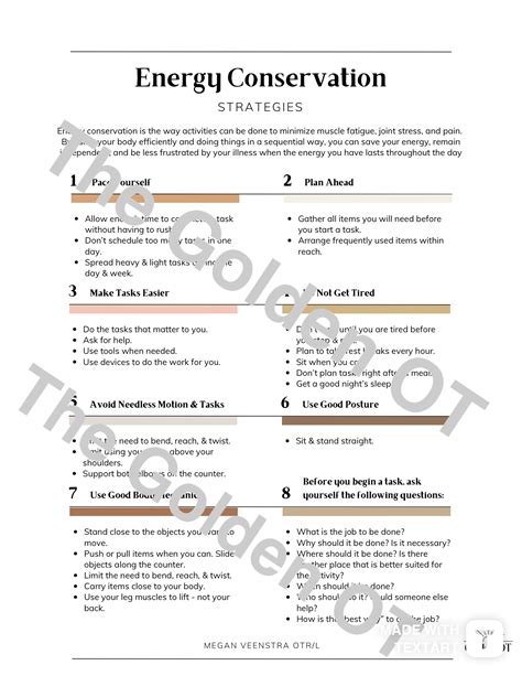 Energy Conservation Handout | Studienplan, Energieeinsparung, Handout