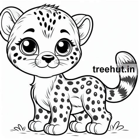 Cheetah Coloring Pages
