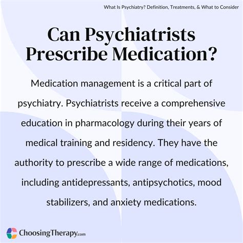 Can A Psychiatrist Prescribe Medication