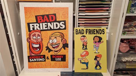 Of all the Bad Friends merch I own, these Displates are far and above ...