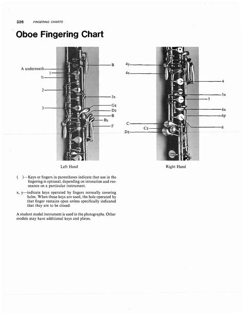 Oboe Fingering Charts - Template Spark...: Premium Template - Template ...