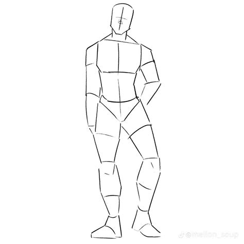 Figure Drawing Reference: Man Standing with Hands on Hips