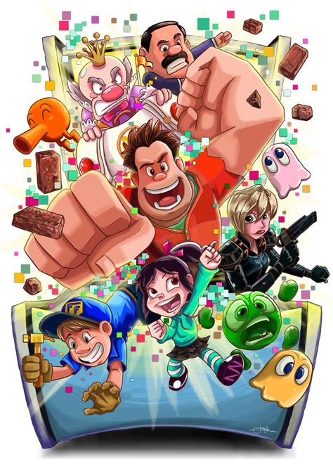King Candy, Gene, QBert, Wreck-It Ralph, Speedy, Sergeant Tamora ...