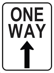 One Way Right Arrow Up Sign Metal Tin Sign 8x12 Inches Caution Danger ...