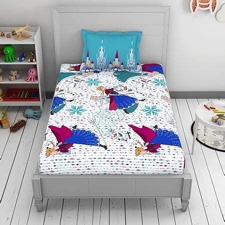 Spaces Disney Frozen 100% Cotton Single Bedsheet with 1 Pillow Cover ...