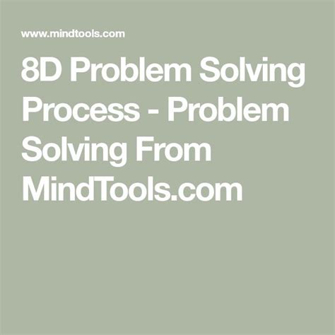 Image result for 8D Problem Solving Process
