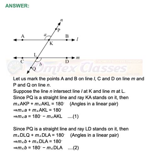 OMTEX CLASSES MAHARASHTRA : Practice Set 2.2, Chapter 2 - Parallel ...
